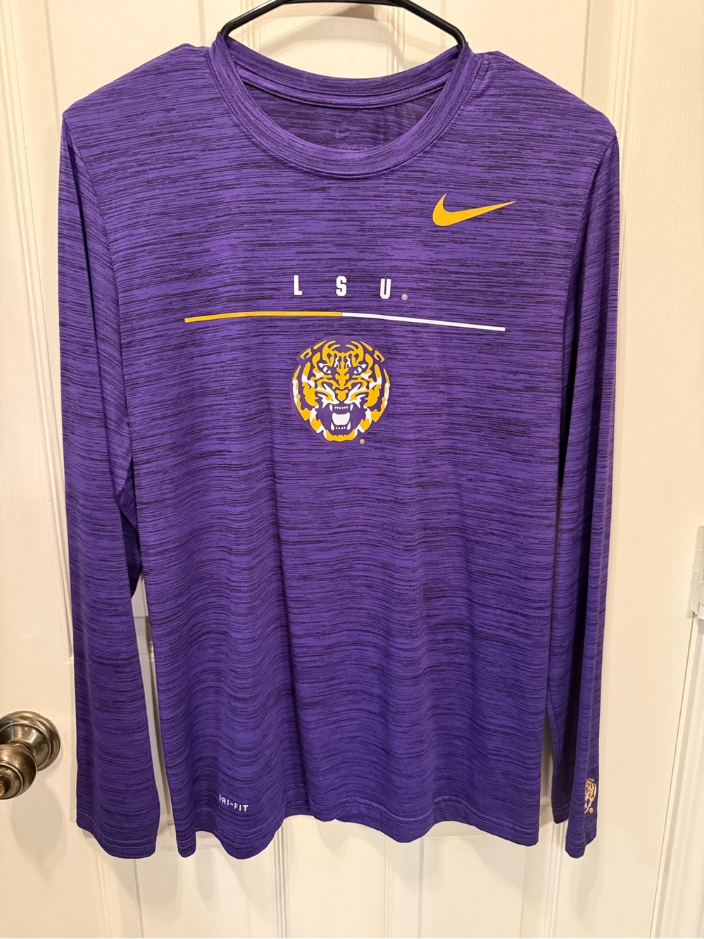 LSU Tigers Nike Dri-FIT Velocity Long Sleeve T-Shirt
